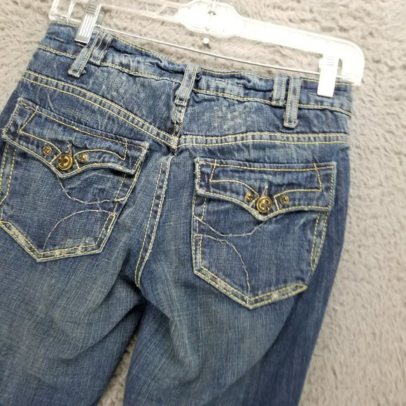 Duarte Jeans Womens 24 Tall Medium Wash Stretch Mid Rise Bootcut *Altered* - Picture 11 of 15